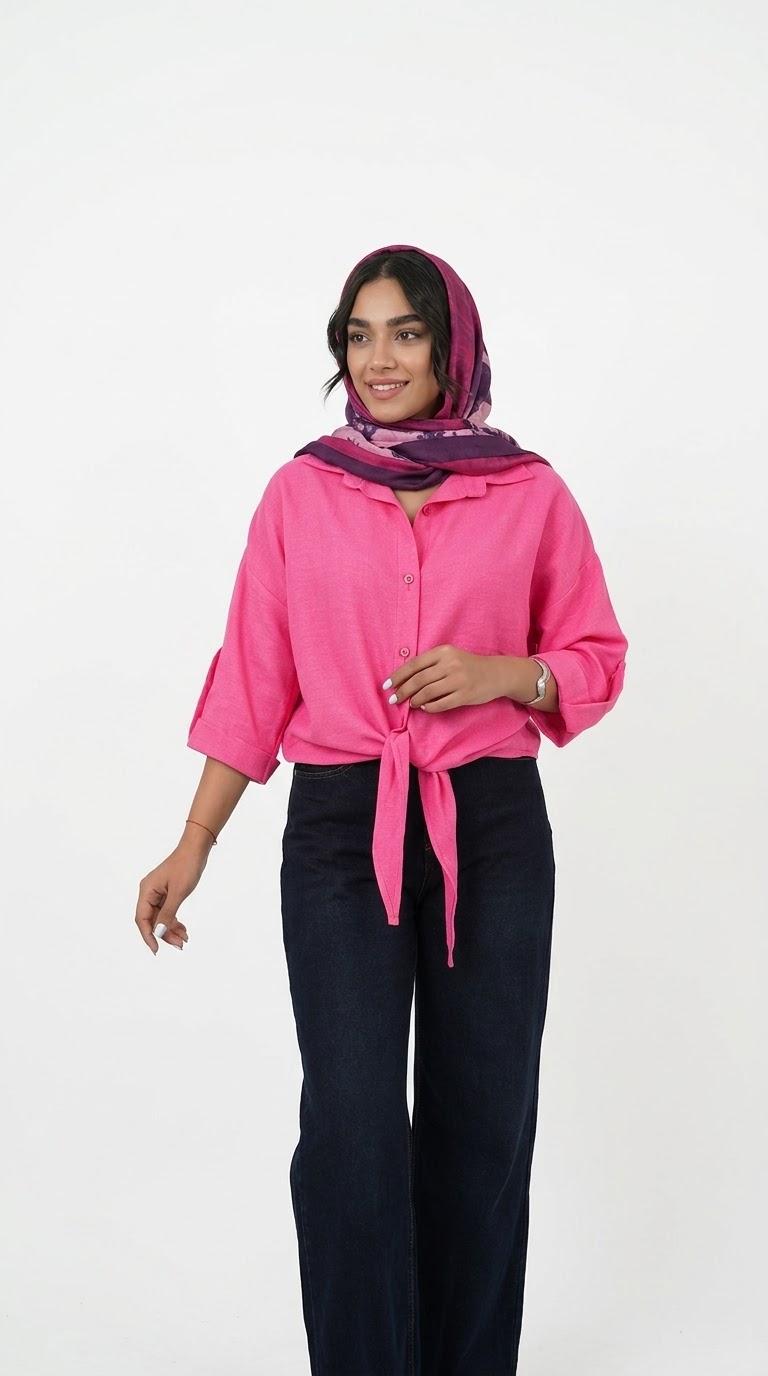 شومیز گره ای کد ۴۰۵۱۱