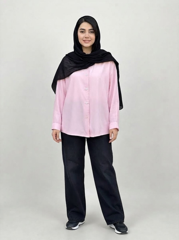 شومیز آستین بلند پاگن دار کد ۴۰۵۲۸